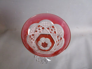 Cut Crystal Hock Glass Vintage Mid Century c1960