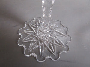 Cut Crystal Hock Glass Vintage Mid Century c1960