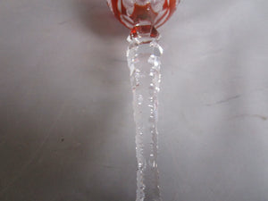 Cut Crystal Hock Glass Vintage Mid Century c1960