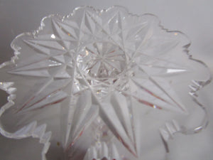 Cut Crystal Hock Glass Vintage Mid Century c1960