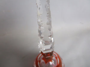 Cut Crystal Hock Glass Vintage Mid Century c1960