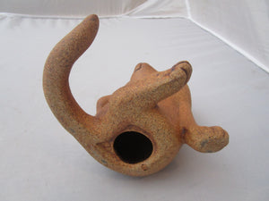 Early Suzie Marsh Pottery Scratching Cat Sculpture Vintage c1990
