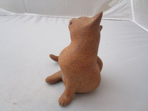 Early Suzie Marsh Pottery Scratching Cat Sculpture Vintage c1990