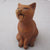 Early Suzie Marsh Pottery Yawning Cat Sculpture Vintage c1990