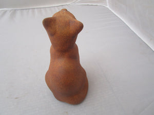 Early Suzie Marsh Pottery Yawning Cat Sculpture Vintage c1990