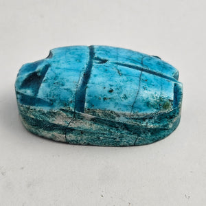 Egyptian Revival Turquoise Pottery Scarab Beetle Bead Pendant