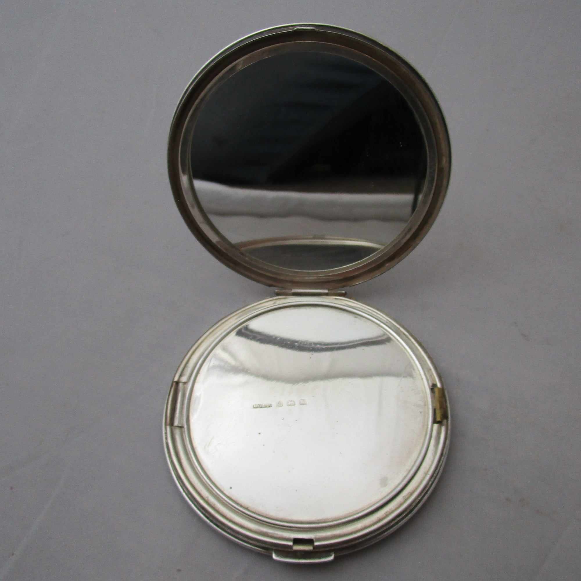Electroplated Sterling Silver Compact Vintage Mid Century Birmingham 1946