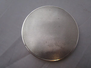 Electroplated Sterling Silver Compact Vintage Mid Century Birmingham 1946