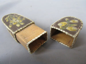 Embellished Textile Quill Work Box Antique 19th Century