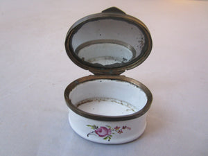 Enamel Patch Box A Bath Gift Antique Georgian c1800