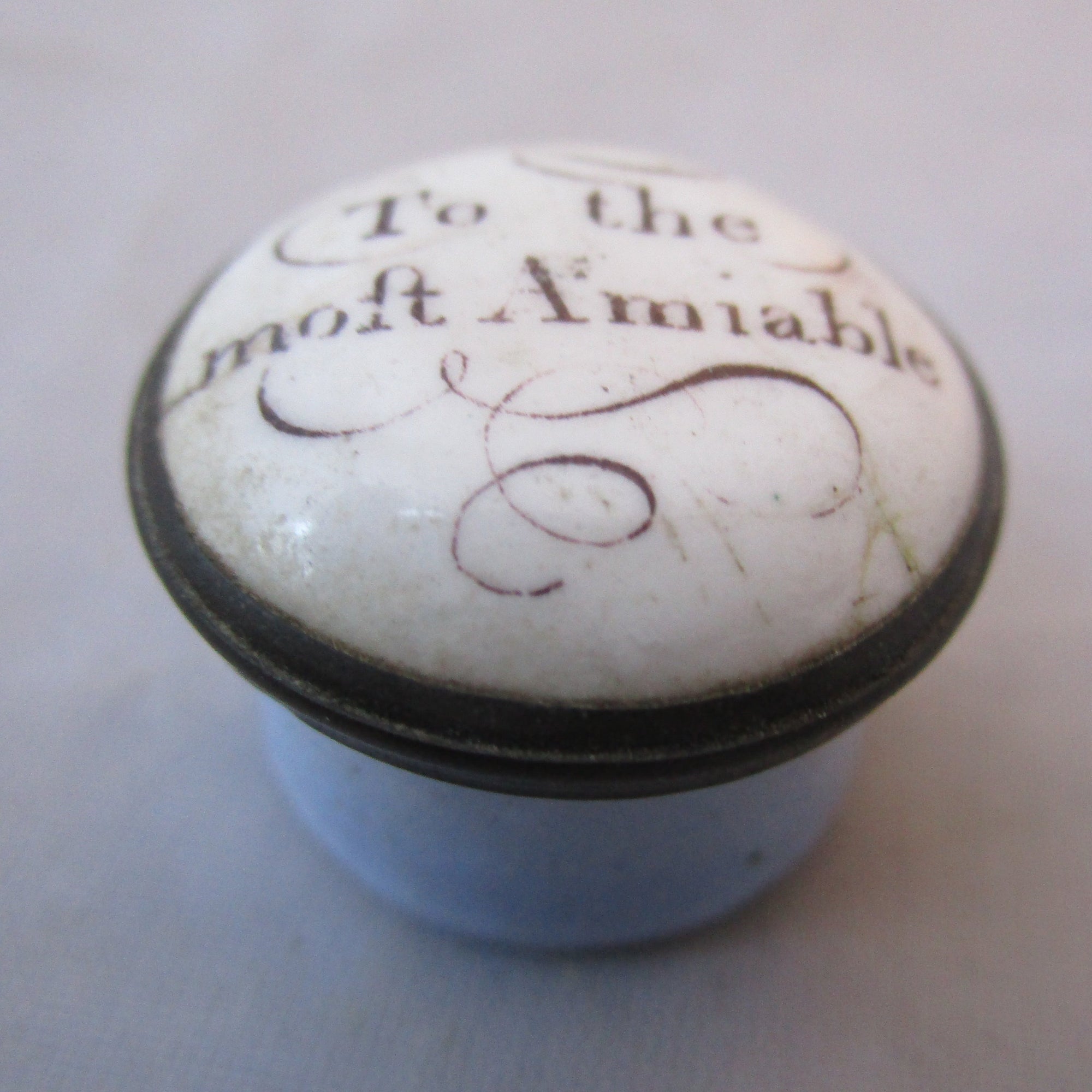 Enamel Patch Box To The Most Amiable Antique Georgian c1800