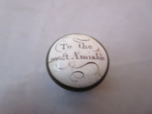 Enamel Patch Box To The Most Amiable Antique Georgian c1800