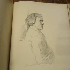 English Portraits Lithographed Drawings By Will Rothenstein Victorian  Antique 1898