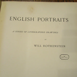 English Portraits Lithographed Drawings By Will Rothenstein Victorian  Antique 1898