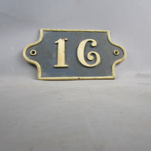 French Cast Iron Door Number 16 Antique Victorian c1890