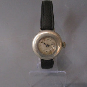George Stockwell Ladies Silver Semi Hunter Wrist Watch Antique Edwardian c1917