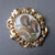 Georgian Gold Mourning Brooch Decorative Hair Mounted In Oval Frame Antique c1840