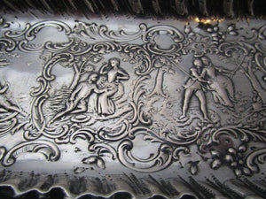 German 800 Grade Silver Trinket Tray Antique Victorian c1890
