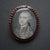 Gold Almandine Garnet Gouache Painted Memento Mori Brooch Georgian Antique c1775