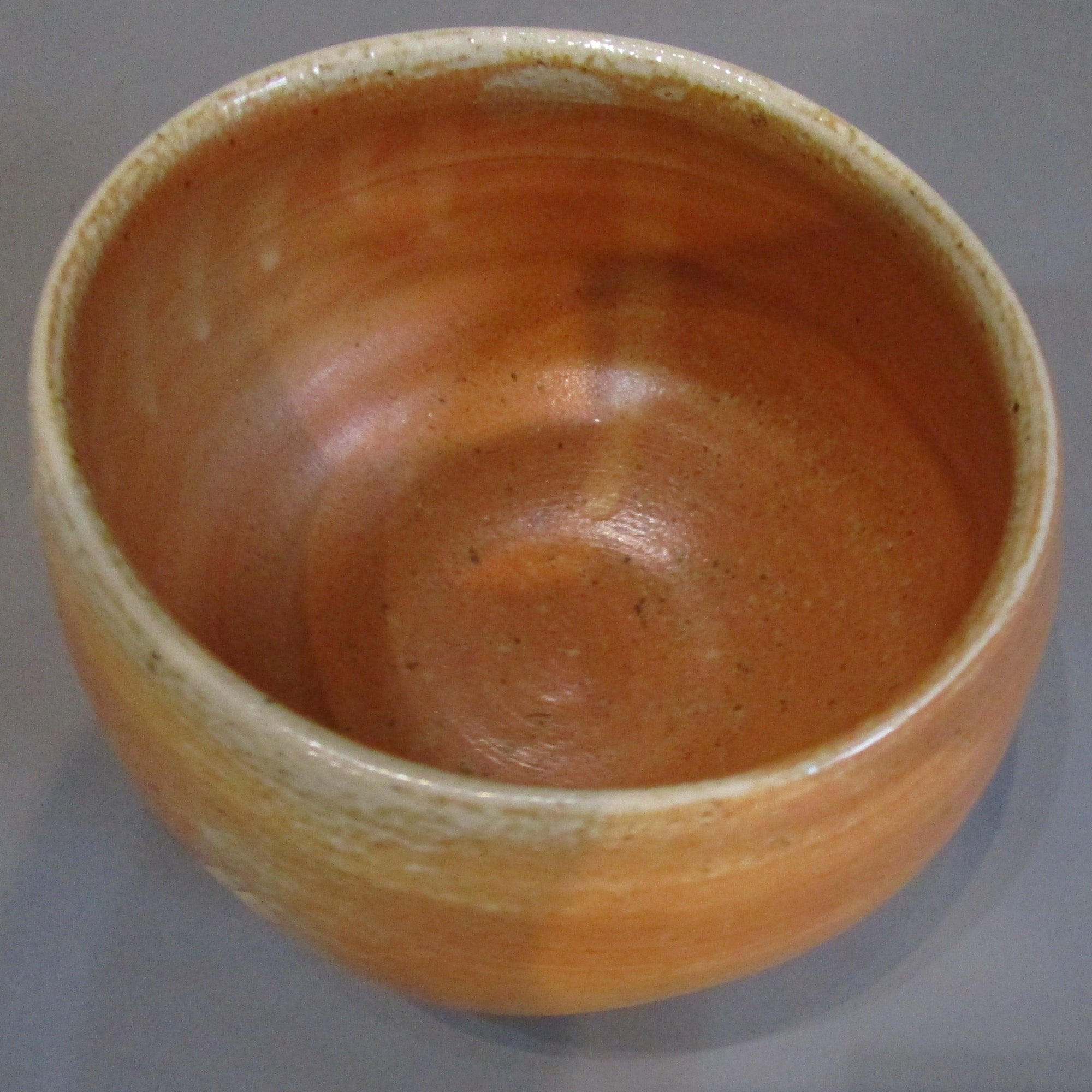Hand Built Salt Glazed Stoneware Cupping Bowl Vintage c1960