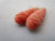 Hand Carved Coral And 9K Gold Torpedo Drop Earrings Antique Georgian c1810