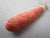 Hand Carved Coral And 9K Gold Torpedo Drop Earrings Antique Georgian c1810