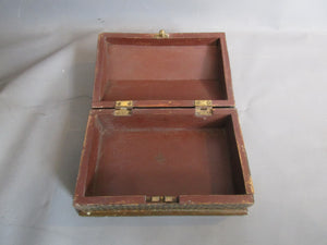 Hand Painted Anglo Indian Jodhpur Jewellery Casket Antique Victorian c1900