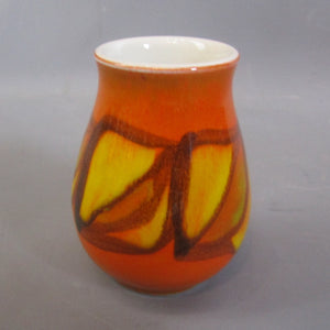 Hand Painted Delphis Small Poole Pottery Vase Vintage c1974