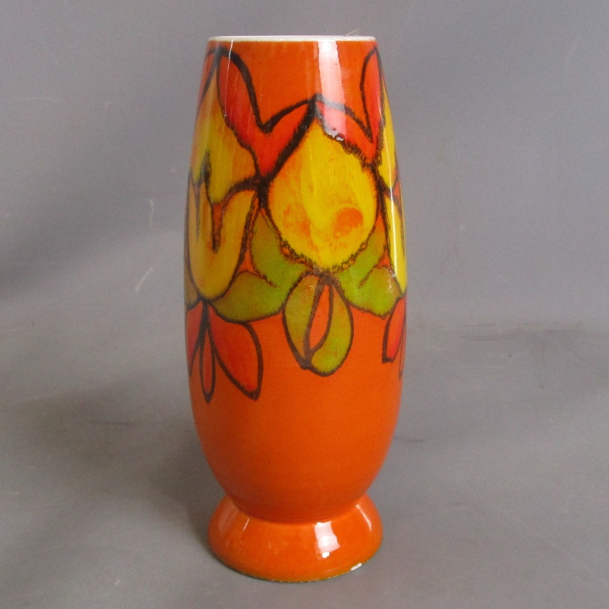 Hand Painted Poole Pottery Delphis Vase Vintage c1970