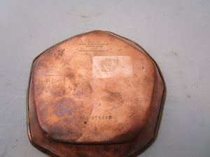 Handbeaten Copper Teachers Whiskey Coaster Vintage c1940
