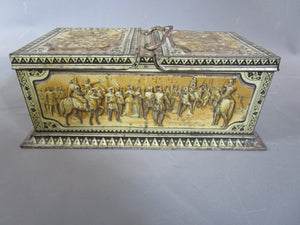 Huntley And Palmers Figural Casket Biscuits Tin Antique Victorian c1900