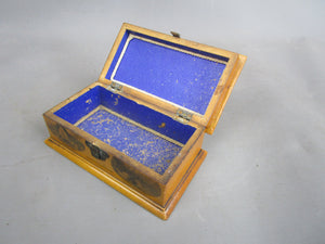Mauchline Ware Robert Burns Cottage Wooden Trinket Box Antique Victorian c1890