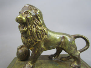 Cast Bronze Grand Tour Figure Depicting The Waterloo Lion Antique Victorian c1880