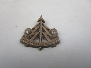 Rare WWII Plastic Economy Reconnaissance Corps Cap Badge Vintage c1940