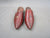 Hand Made Red Leather & Wooden Ladies Clogs Antique c1900