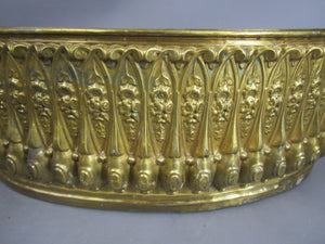 Large Sheet Brass Classical Style French Jardinière Antique c1890