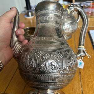 Silver Scottish four piece tea and coffee service Victorian Edinburgh 1886.