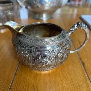 Silver Scottish four piece tea and coffee service Victorian Edinburgh 1886.
