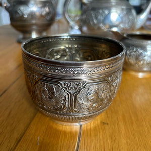 Silver Scottish four piece tea and coffee service Victorian Edinburgh 1886.