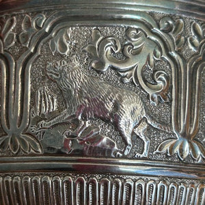 Silver Scottish four piece tea and coffee service Victorian Edinburgh 1886.