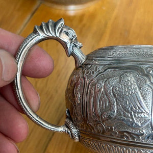 Silver Scottish four piece tea and coffee service Victorian Edinburgh 1886.