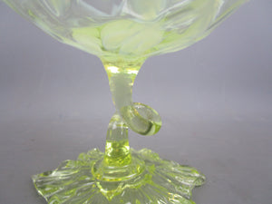 John Walsh Opalescent Uranium Glass Bowl Antique Victorian c1890