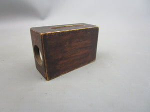 Hand Painted Wooden Matchbox Holder With Game Bird Design Antique Victorian c1890