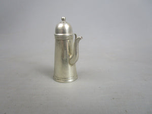 Miniature Sterling Silver Dolls House Coffee Pot Antique Edwardian c1910