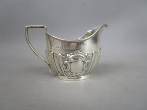 Sterling Silver Cream Jug & Sugar Bowl Robert Mitchell & Co Birmingham 1903