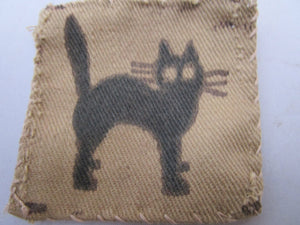 Indian Infantry Division Black Cat Formation Sign Unit Patch Vintage WWII