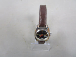 Ladies Automatic Fortis Watch With Brown Leather Strap Vintage c1970