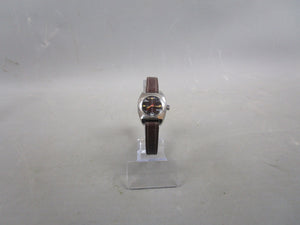 Ladies Automatic Fortis Watch With Brown Leather Strap Vintage c1970
