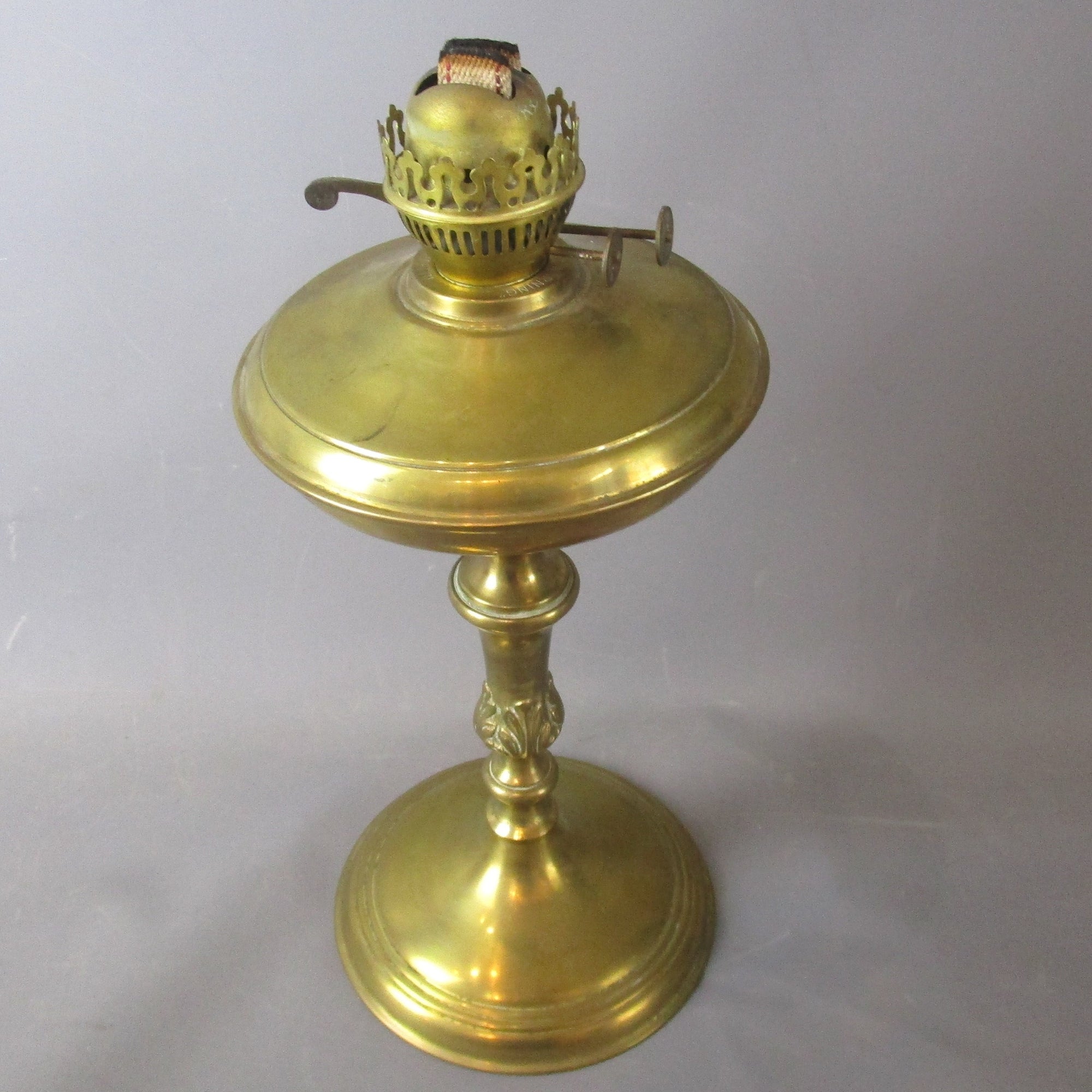 Large Brass Oil Lamp Antique Victorian c1880