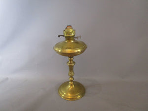 Large Brass Oil Lamp Antique Victorian c1880